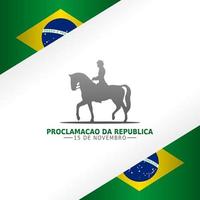 proclamacao da republica illustration vectorielle. traduction fête nationale du brésil vecteur