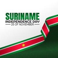 illustration vectorielle de la fête de l'indépendance du suriname vecteur