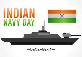 illustration vectorielle de jour de la marine indienne vecteur