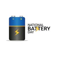 illustration vectorielle de la journée nationale de la batterie vecteur