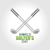 illustration vectorielle de la journée mondiale des golfeurs vecteur