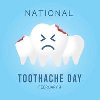 illustration vectorielle de la journée nationale des maux de dents vecteur