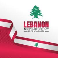 illustration vectorielle de la fête de l'indépendance du liban vecteur