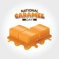 illustration vectorielle de la journée nationale du caramel vecteur