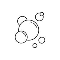 icône de ligne de bulle. pictogramme linéaire champagne, soda, boisson et eau gazeuse. icône de contour de savon à bulles de cercle. nettoyage, lessive, lessive. illustration vectorielle isolée. vecteur