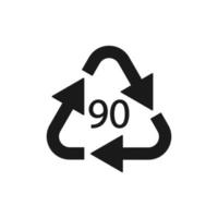 symbole de recyclage des composites ldpe 90. illustration vectorielle vecteur