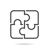 illustration vectorielle de puzzle icône ligne vecteur