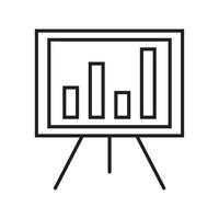 Icône de rapport de ligne noire vecteur