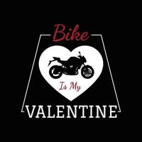 le vélo est ma conception de t-shirt valentine vecteur