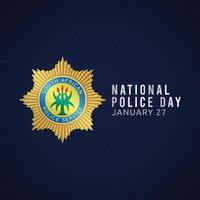 illustration vectorielle de la journée de la police nationale vecteur