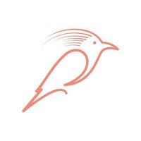 beauté oiseau huppe logo design vecteur graphique symbole icône signe illustration idée créative