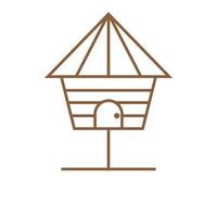 bois oiseau maison cage logo création vecteur graphique symbole icône signe illustration idée créative