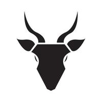 tête noire isolée vache polygone logo design vecteur graphique symbole icône illustration idée créative