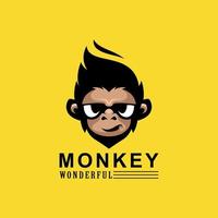 création de logo de singe cool vecteur