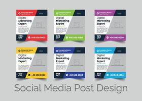 conception de publication sur les réseaux sociaux vecteur