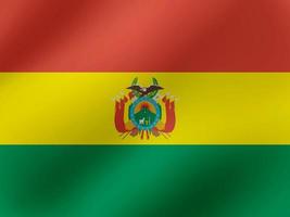 illustration ondulée réaliste de vecteur de la conception du drapeau de la bolivie