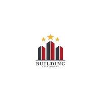 bâtiment investissement icône logo vecteur
