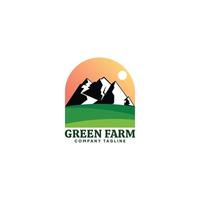 vecteur de logo de ferme verte créative pour l'identité de votre entreprise