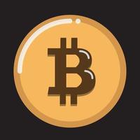 symbole crypto bitcoin en vecteur