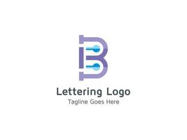 modèle de vecteur créatif lettre b logo concept design pro