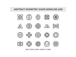 carreaux monoline de forme géométrique abstraite conç vecteur