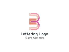 modèle de vecteur créatif lettre b logo concept design pro