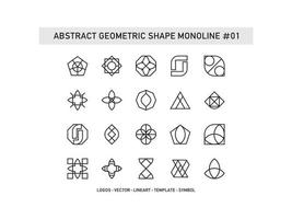 carreaux monoline de forme géométrique abstraite conç vecteur