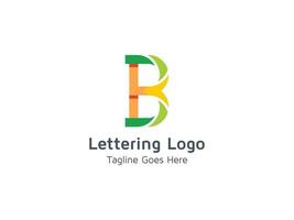 modèle de vecteur créatif lettre b logo concept design pro