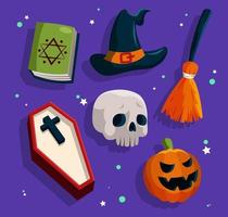 joyeux atout d'halloween pour le roman, l'histoire et les œuvres d'art. illustration vectorielle style plat vecteur