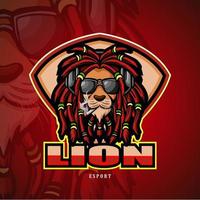 création de logo esport mascotte lion vecteur