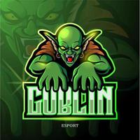 création de logo esport mascotte gobelin vert vecteur