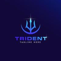 illustration de la conception du logo trident avec une touche de style de conception de logo moderne vecteur