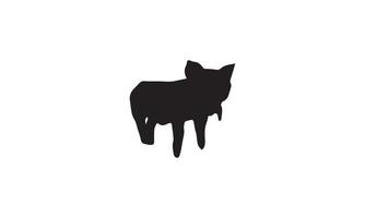 cochon vector illustration design noir et blanc