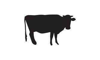 conception d'illustration vectorielle vache noir et blanc vecteur
