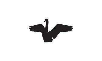 cygne vector illustration design noir et blanc