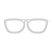 lunettes de soleil avec un cadre contour.white de lunettes élégantes de forme ovale.accessoires pour l'été.illustration vectorielle vecteur