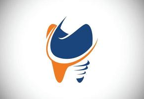 modèle de logo de clinique dentaire, vecteur de dessins de logo de soins dentaires, logo de dentiste de sourire de dents de dent