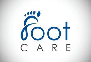 modèle de logo d'icône de pied et de soins, soins de santé du pied et de la cheville vecteur