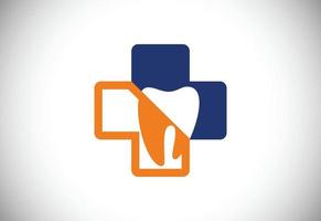 modèle de logo de clinique dentaire, vecteur de dessins de logo de soins dentaires, logo de dentiste de sourire de dents de dent