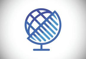 modèle de conception de logo de terre. globe icône signe symbole vecteur