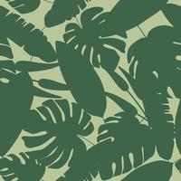 motif tropical abstrait, motif harmonieux de feuilles botaniques. vecteur