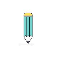 Icônes web ligne art crayon. symbole de vecteur d&#39;illustration.