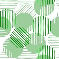 cercles et rayures de couleur verte abstraite. lignes de cercle de motif chaotique. vecteur