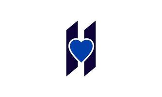 stock vector abstrait logo initial h avec amour modèle de conception de logo icône vecteur d'affaires
