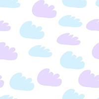 modèle sans couture simple avec des nuages. illustration de modèle vectoriel