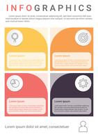 Diagramme d&#39;infographie avec 4 étapes, options ou processus. Modèle d&#39;affaires de vecteur pour la présentation. visualisation de données d&#39;entreprise.