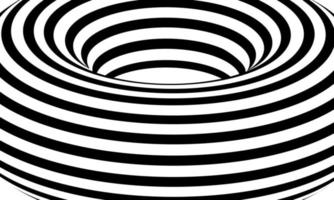 modèle de vecteur de stock de lignes noires et blanches illusion d'optique fond d'illustration vectorielle