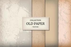 collection de vieilles textures de papier. journal avec vieux fond de texture de papier illisible vintage grunge. fond de papier rétro. illustration vectorielle vecteur