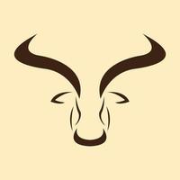forme moderne longue corne chèvre logo design vecteur graphique symbole icône signe illustration idée créative