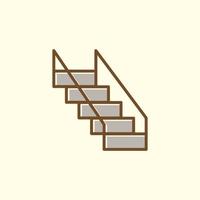 illustration de conception d'icône vectorielle de logo moderne de ligne d'escalier simple vecteur